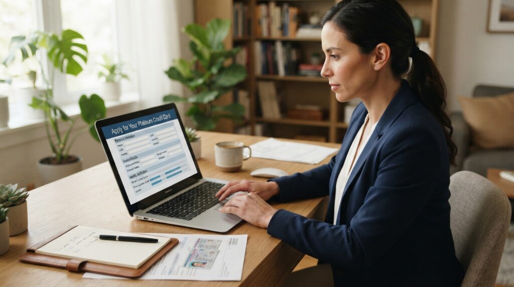 Applicant gathering identity and income details for an online card form Applicant gathering identity and income details for an online card form