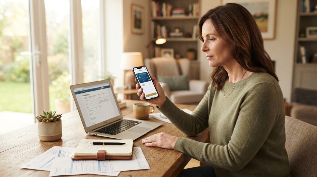 Approved cardholder checks a digital card number