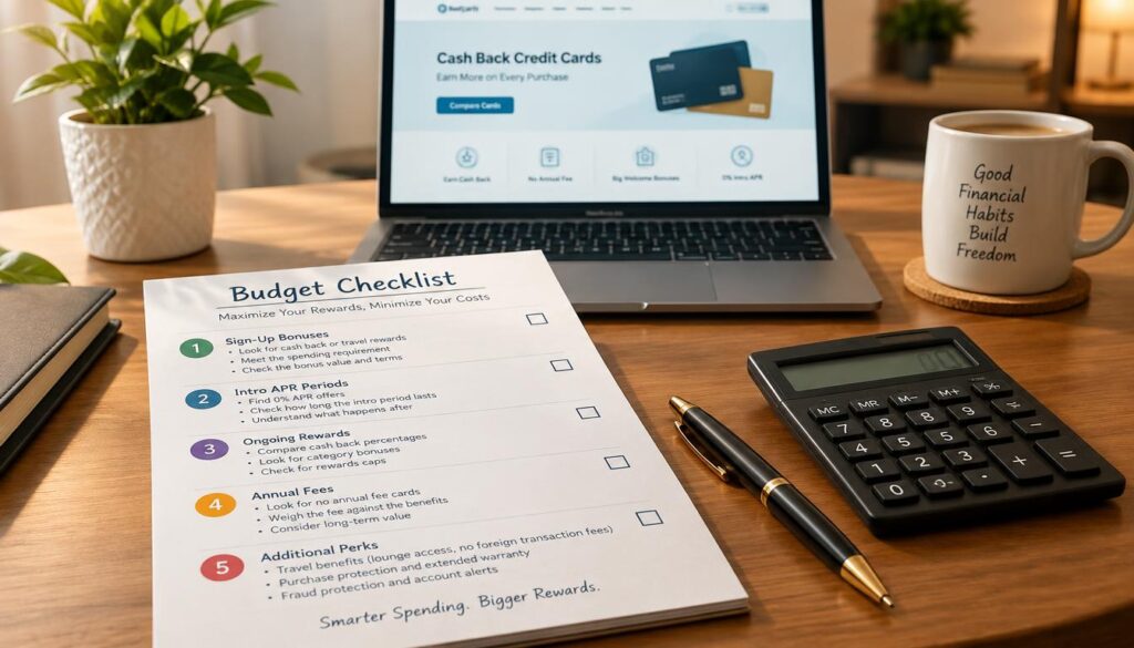 Budget checklist for a sign-up bonus and intro APR period