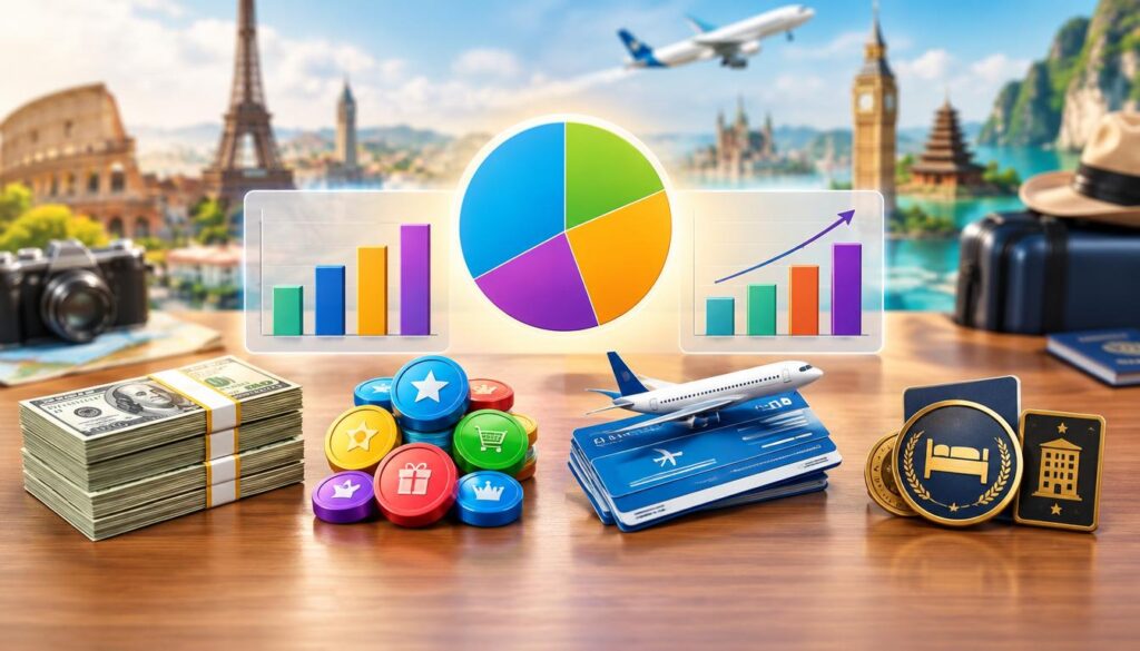Cash, points, miles, and hotel awards compared on a travel budget